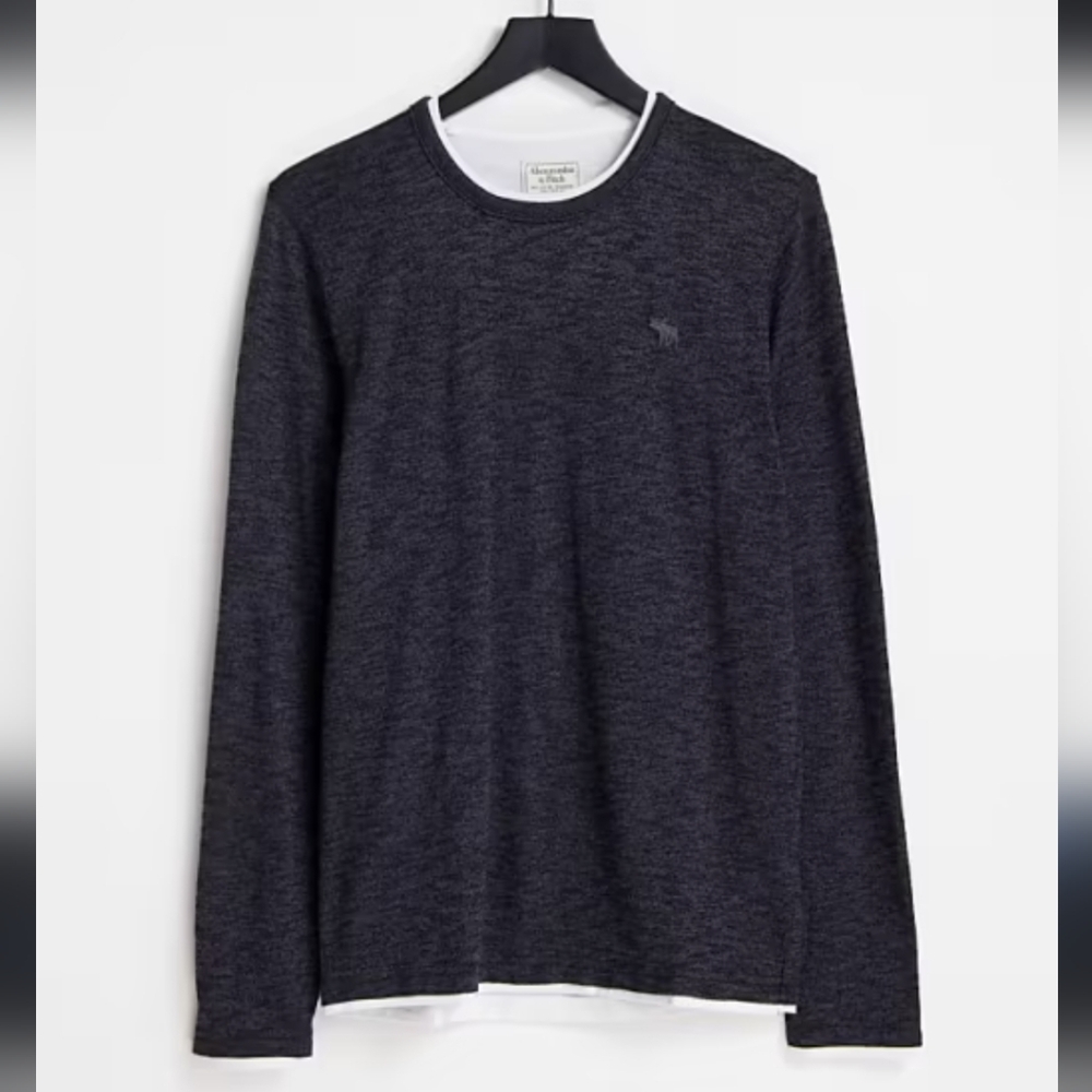 Abercrombie & Fitch Mens Long Sleeve T-shirt Medium, Black